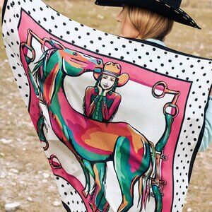 NWT Double D Ranch Horse Girl Scarf Boho Bohemian Western Accessories